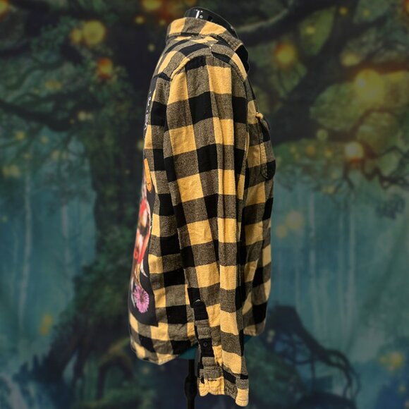 Upcycled Smashing Pumpkins Flannel | Mellon Collie 1995 | Oversized size  L - Picture 2 of 6